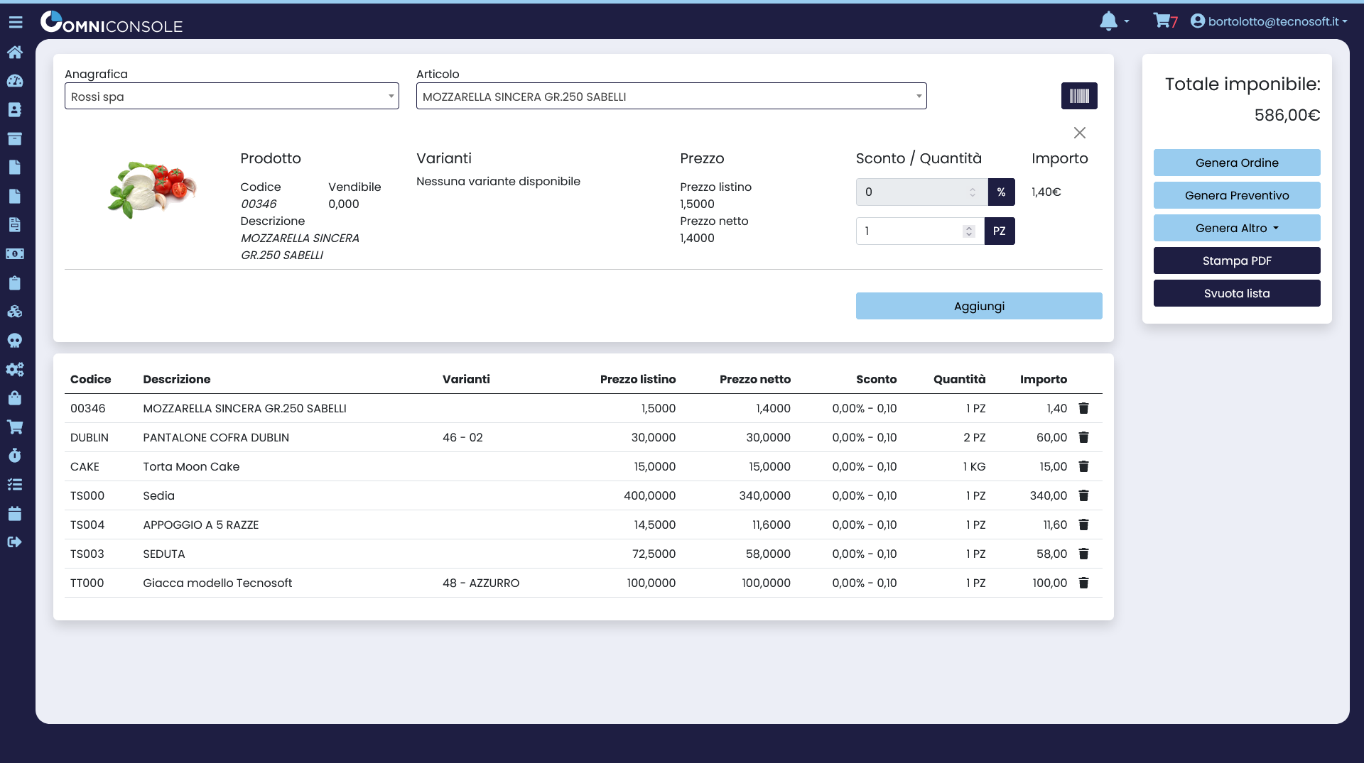 OmniConsole generazione documenti