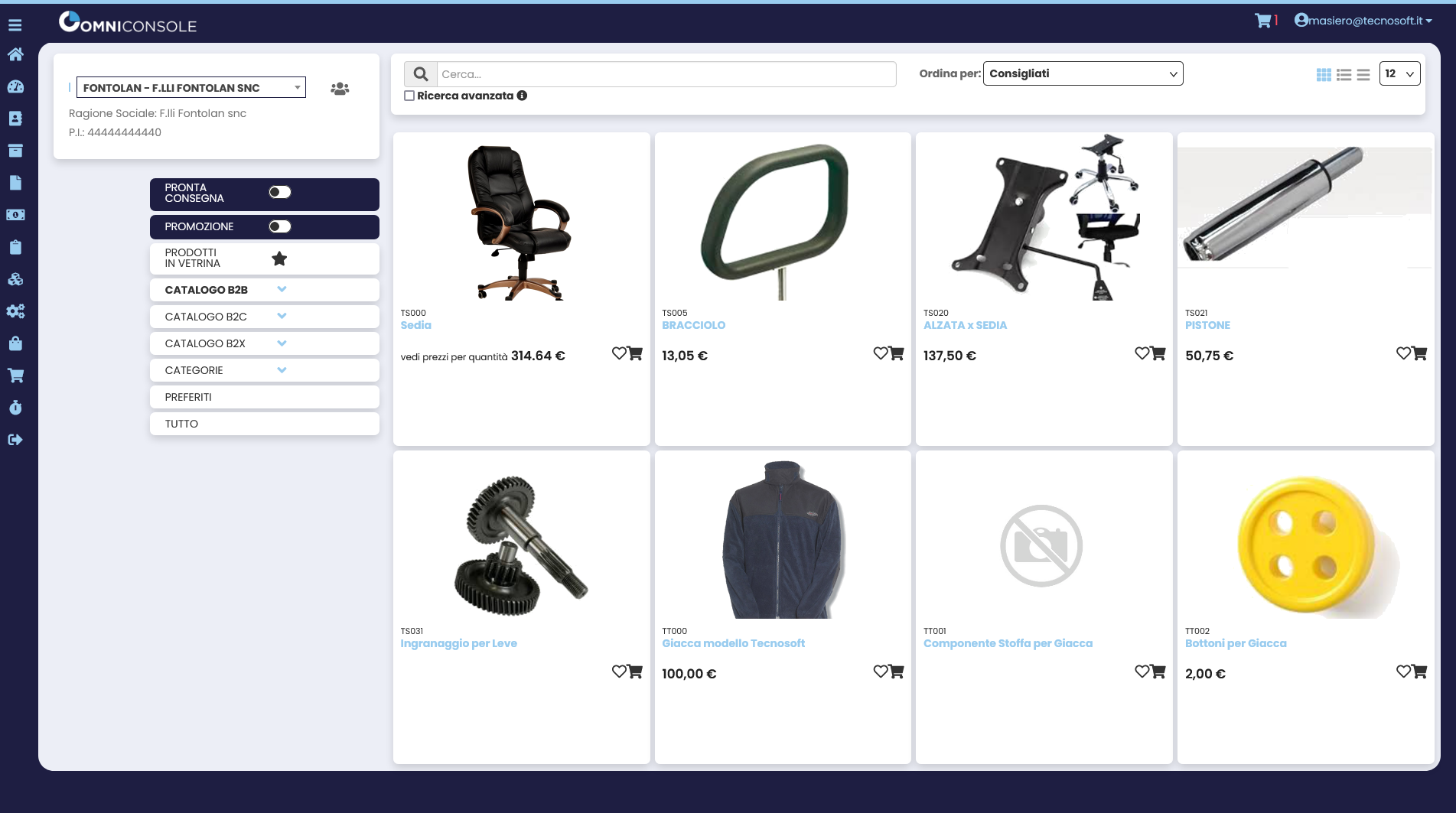 OmniConsole vista gestione agenti
